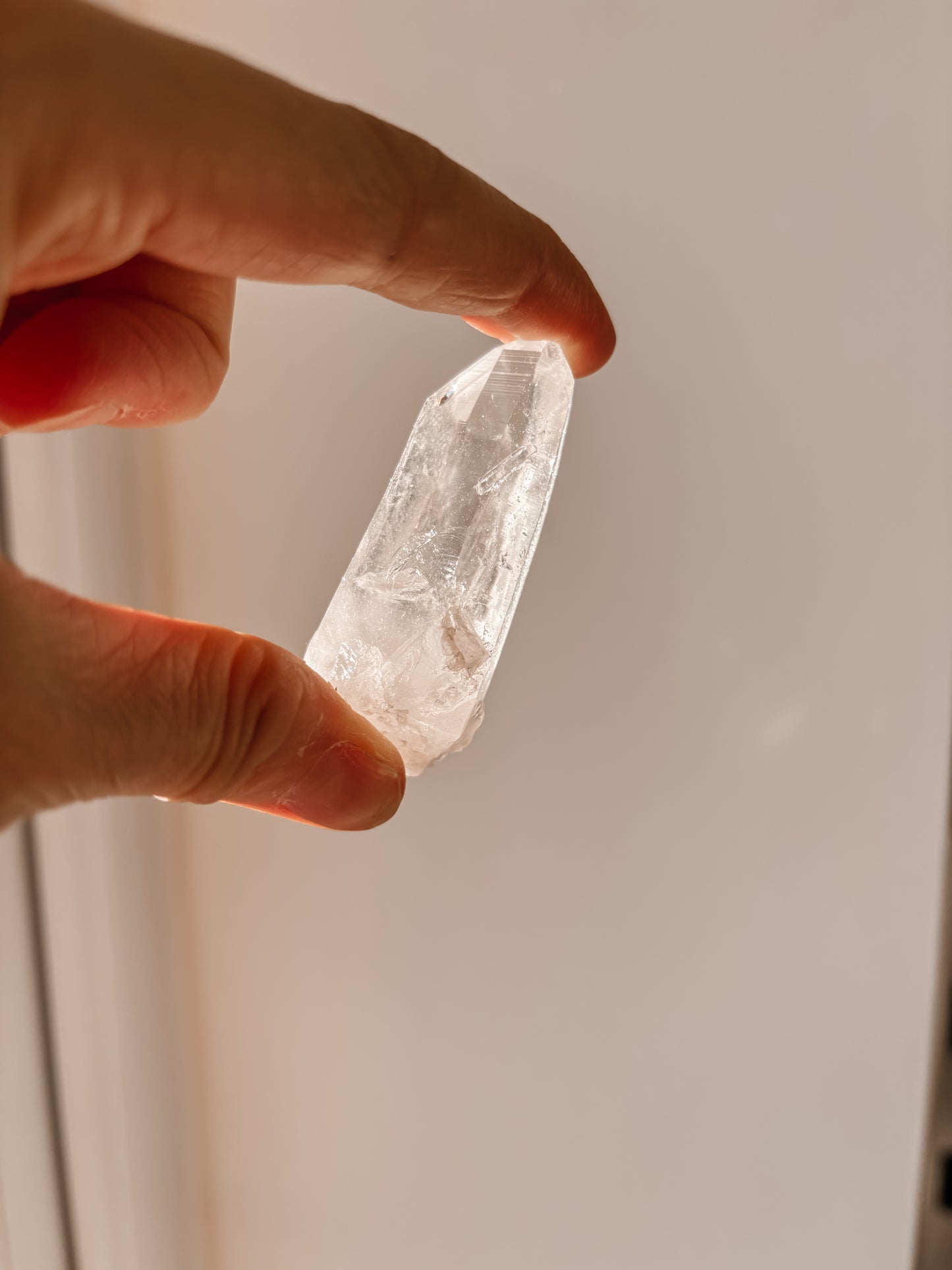 Rare pink Colombian Lemurian Quartz