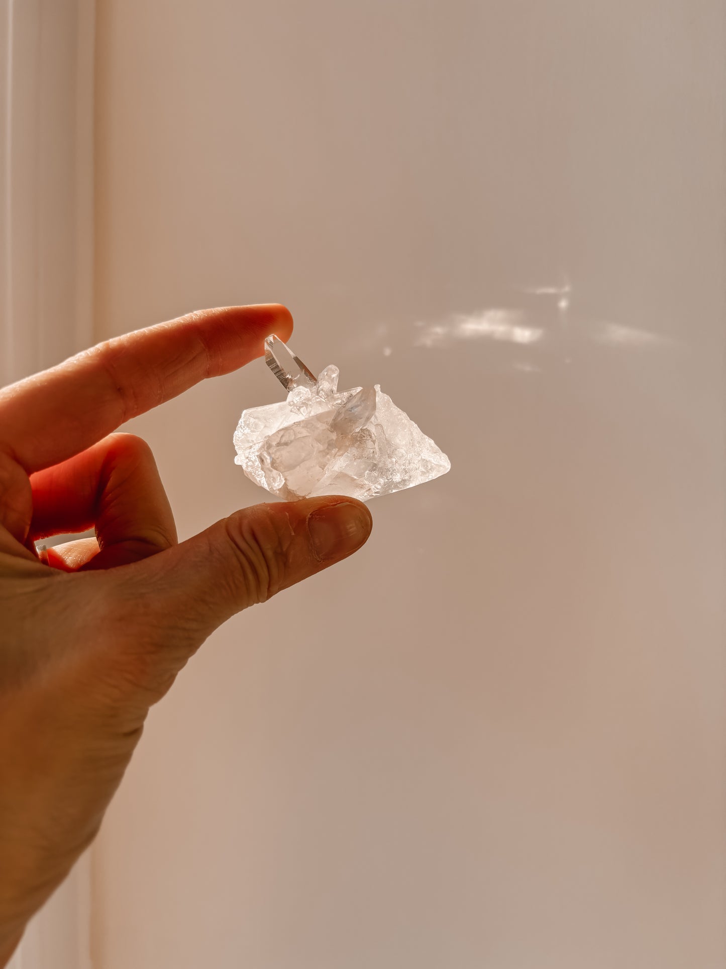 Rare pink Colombian Lemurian Quartz